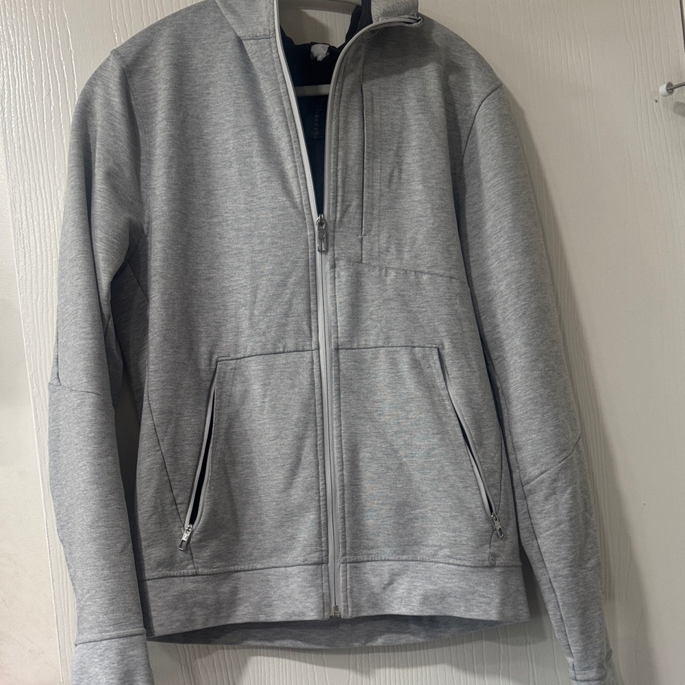 lululemon athletica Men's Light Gray Zip-Up Sweater